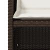 vidaXL Gartenst&uuml;hle mit Kissen 4 Stk. Braun Poly Rattan