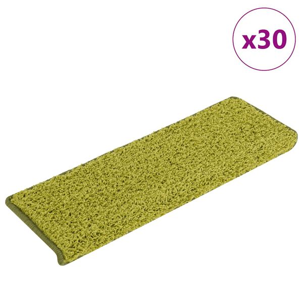 vidaXL Stufenmatten 30 Stk. 65x21x4 cm Gr&uuml;n Rechteckiger Rand