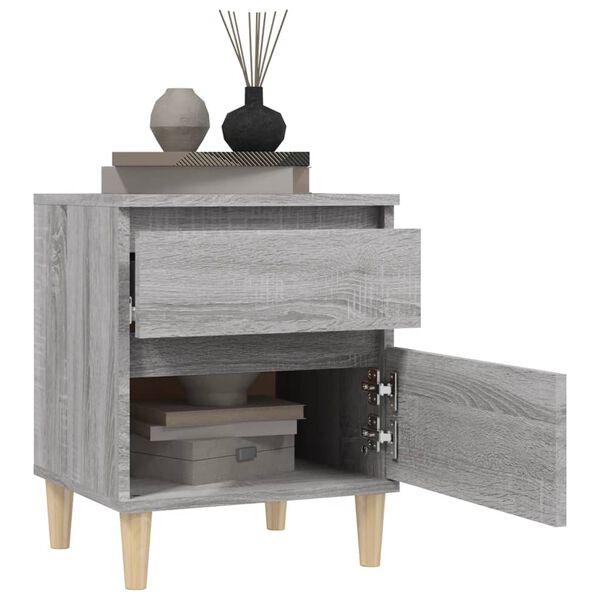 vidaXL Nachttisch Grau Sonoma 40x35x50 cm