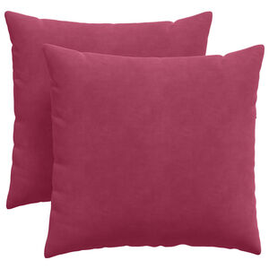 vidaXL Sofakissen 2 St&uuml;ck Weinrot 45 x 45 cm Cordstoff