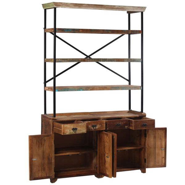 vidaXL Sideboard mit Einlegeb&ouml;den Altholz Massiv 120x35x200 cm