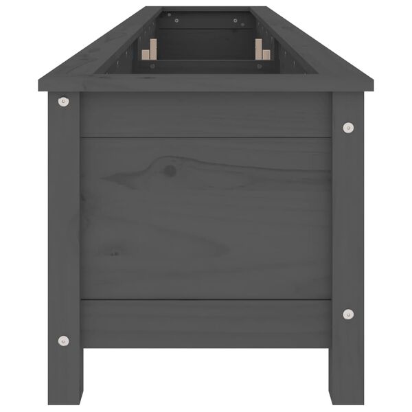 vidaXL Hochbeet Grau 199,5x40x39 cm Massivholz Kiefer