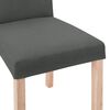vidaXL Esszimmerst&uuml;hle 4 Stk. Dunkelgrau Stoff