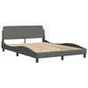 vidaXL Bettgestell ohne Matratze Dunkelgrau 140x190 cm Stoff