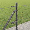 vidaXL Zaunpfosten Grau 25 x 0,5 m (50 mm Maschenweite) Stahl