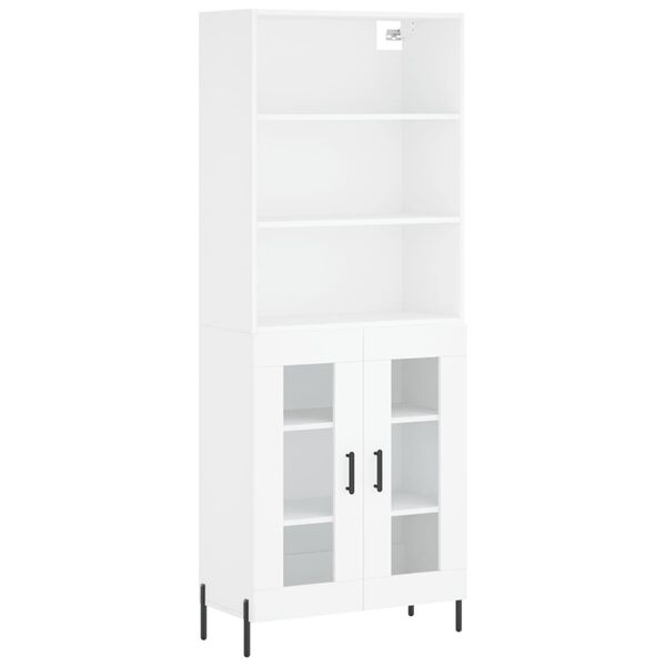 vidaXL Highboard Wei&szlig; 69,5x34x180 cm Holzwerkstoff