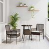 vidaXL Garten Essgruppe 3 pcs Braun Poly Rattan