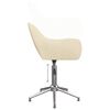 vidaXL Esszimmerst&uuml;hle 6 Stk. Drehbar Creme Stoff
