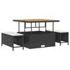 vidaXL Gartensofa-set 9 pcs Schwarz Poly-Rattan