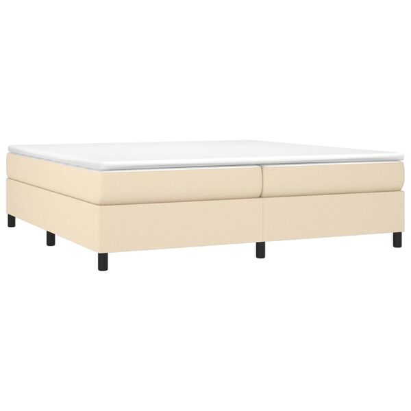 vidaXL Boxspringbettgestell Creme 200x200 cm Stoff