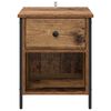 vidaXL Nachttisch mit Schubladen Altholz 40 x 42 x 50 cm Holzwerkstoff