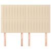 vidaXL Kopfteil Creme 144x5x118/128 cm Stoff