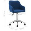 vidaXL Esszimmerst&uuml;hle 6 Stk. Drehbar Blau Stoff