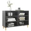 vidaXL Sideboard Hochglanz-Grau 103,5x35x70 cm Holzwerkstoff