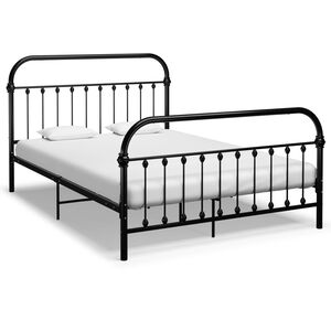 vidaXL Bettgestell Schwarz Metall 140&times;200 cm