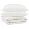 vidaXL Bettdecke mit Kissen 3 pcs Wei&szlig; Mikrofaser