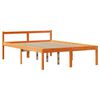 vidaXL Bettgestell mit Kopfteil ohne Matratze Wachsbraun 120x190 cm