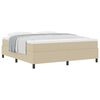 vidaXL Boxspringbett Hellgrau und Wei&szlig; 180 x 200 cm Cordstoff
