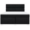 vidaXL Boxspringbett mit Matratze Schwarz 180x200 cm Stoff