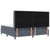 vidaXL Boxspringbett mit Matratze mit LED Dunkelgrau 200 x 200 cm Samt