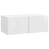 vidaXL Wandmontierter TV-Schrank Hochglanz Wei&szlig; 78,5 x 41 x 30 cm