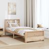 vidaXL Bettrahmen mit Kopfteil Braun 90 x 200 cm Holzwerkstoff