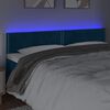 vidaXL LED Kopfteil Dunkelblau 180x5x78/88 cm Samt