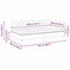 vidaXL Eckbettgestell mit Matratze mit Kopfteil Rosa 100 x 200 cm Samt