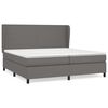 vidaXL Boxspringbett mit Matratze Grau 200x200 cm Kunstleder