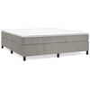 vidaXL Boxspringbettgestell Hellgrau 180x200 cm Samt