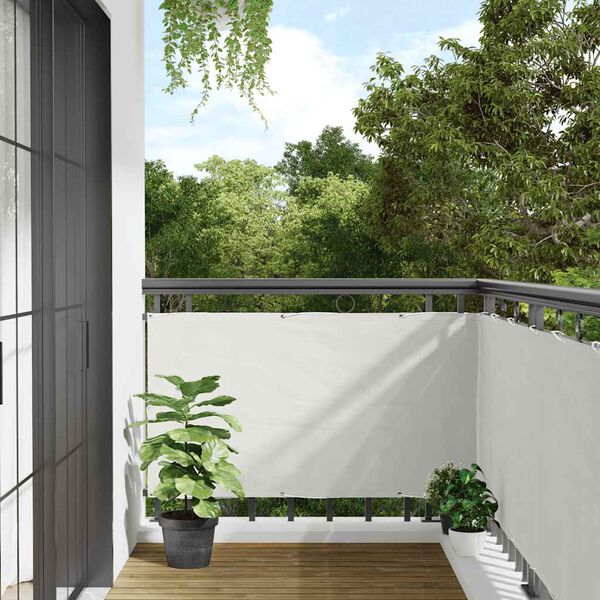 vidaXL Balkon-Sichtschutz Wei&szlig; 800x90 cm PVC