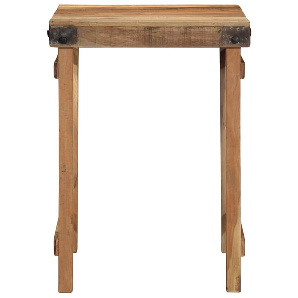 vidaXL Esstisch Braun 60 x 55 x 76 cm recyceltes Massivholz