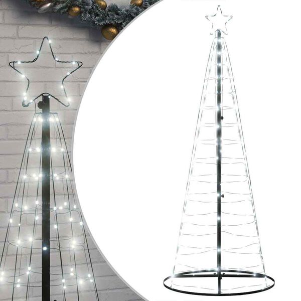 vidaXL LED Weihnachtsbaum 200 LEDs Kaltwei&szlig; 180 cm