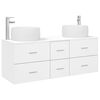 vidaXL Badezimmerm&ouml;bel-Set 3 stk. Wei&szlig; 49,5 x 44,5 x 66 cm
