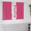vidaXL Verdunkelungs-Vorh&auml;nge mit Ringen 2 pcs Helles Pink