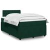 vidaXL Boxspringbett mit Matratze Dunkelgr&uuml;n 120x200 cm Samt