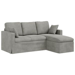vidaXL Sofa Hellgrau 178 x 134 x 80 cm Samt