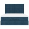 vidaXL Ottoman-Bett mit Matratzen Dunkelblau 140x200 cm Samt