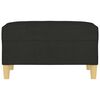vidaXL Fu&szlig;hocker Schwarz 70x55x41 cm Stoff