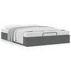 vidaXL Ottoman-Bett ohne Matratze Dunkelgrau 140x200 cm Stoff