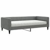 vidaXL Tagesbett mit Matratze Dunkelgrau 100x200 cm Stoff