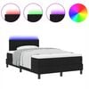 vidaXL Boxspringbett mit Matratze Schwarz 120 x 190 cm Stoff