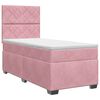 vidaXL Boxspringbett mit Matratze mit Kopfteil Rosa 90 x 200 cm Samt