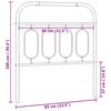 vidaXL Kopfteil Metall Schwarz 80 cm