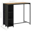 vidaXL 5-tlg. Gartenbar-Set mit Kissen Poly Rattan Schwarz