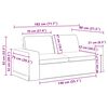 vidaXL Sofa 2 pcs Blau Gesamtabmessungen: 182 x 80 x 82 cm (B x T x H)