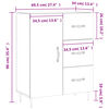 vidaXL Sideboard Grau Sonoma 69,5x34x90 cm Holzwerkstoff