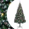 vidaXL K&uuml;nstlicher Weihnachtsbaum mit 300 LEDs mit St&auml;nder Gr&uuml;n 210 cm