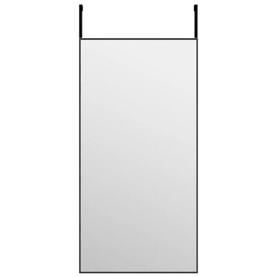 vidaXL Türspiegel Schwarz 40x80 cm Glas und Aluminium