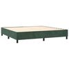 vidaXL Boxspringbett mit Matratze Dunkelgr&uuml;n 200x200 cm Samt